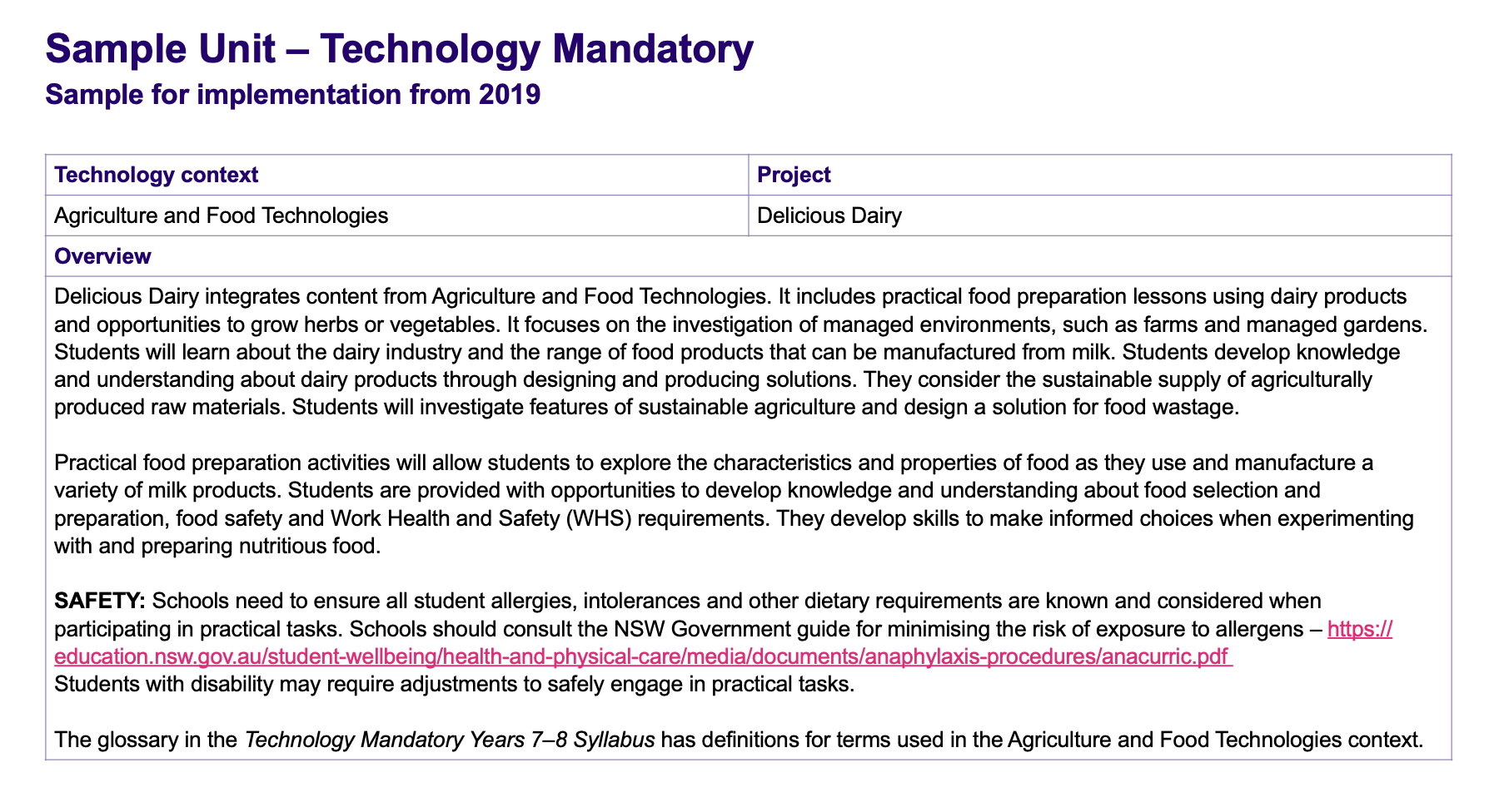 Preview of Technology Mandatory Unit